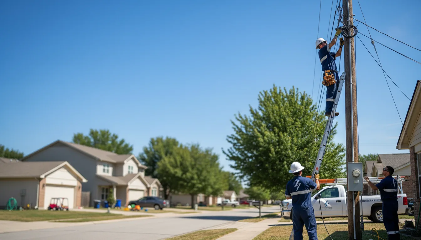 Residential electrician providing installation services in Bellevue, OH